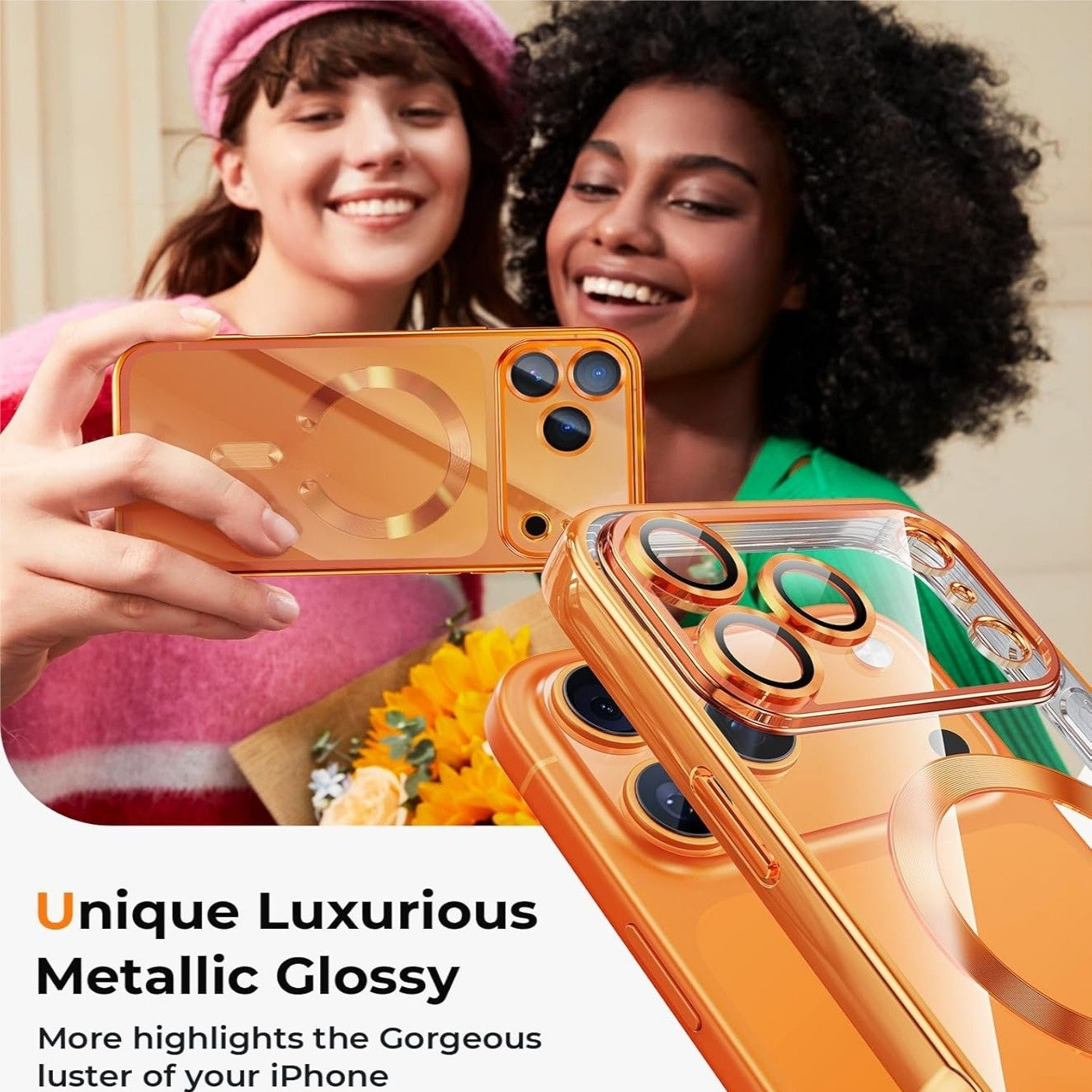 Proteção de Câmera Capa Luxo Transparente com Galvanoplastia TPU Macio Proteção contra Quedas com Capa de Telefone Magnética Para iPhone17Pro Max/17Pro/Air/17