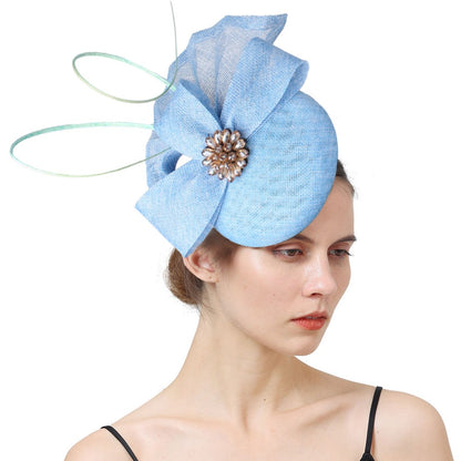 Nice Flower Fascinator Hats Fashion Bow Party Chapeau Cap Bride Women Wedding Chic Headwear With Hair Band Gril Hair Accessories