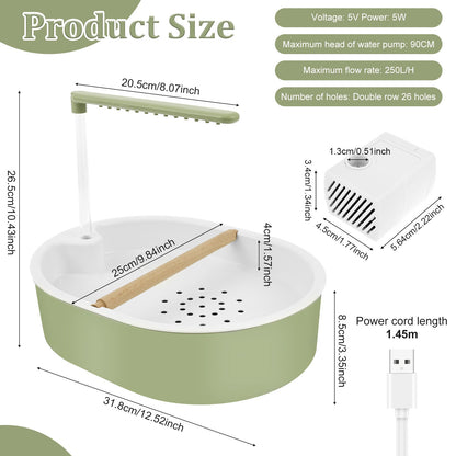 Parrot Automatic Shower Pet Bird Bath Cage Basin USB Elétrico Circulando Água Banheira para Pássaros Brinquedo Calopsita Agapornis