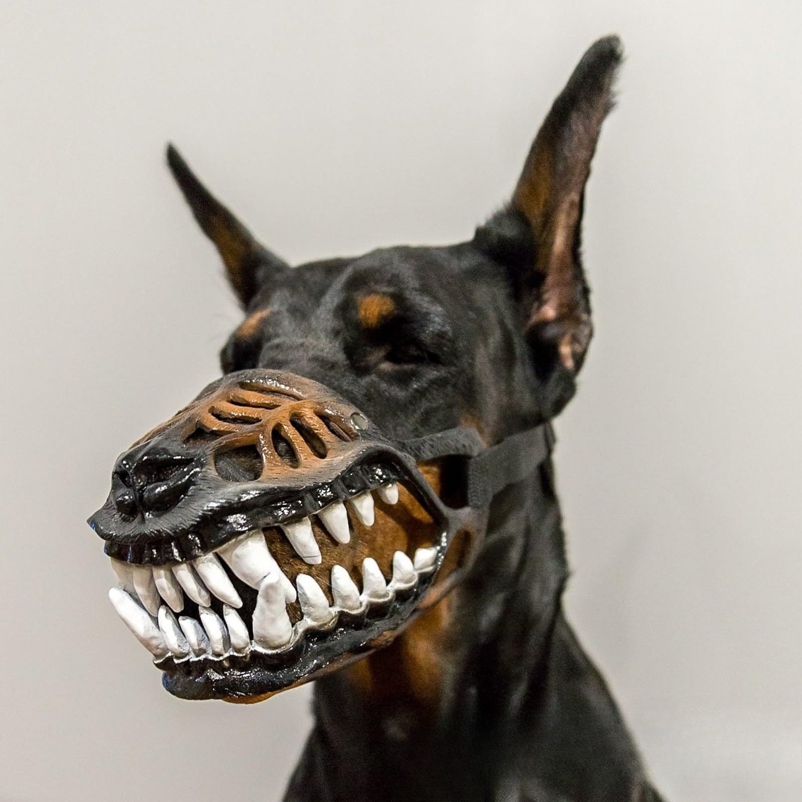 Dog Mask Halloween Mask Dinosaur Dog Mouth Latex Funny Pet Hood Movable Teeth Pet Dress Up