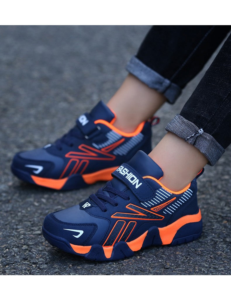 Sport Kids Sneakers Boys Casual Shoes for Children Leather Anti-slippery Fashion Tennis Infantil Menino Mesh Sneakers Shoes