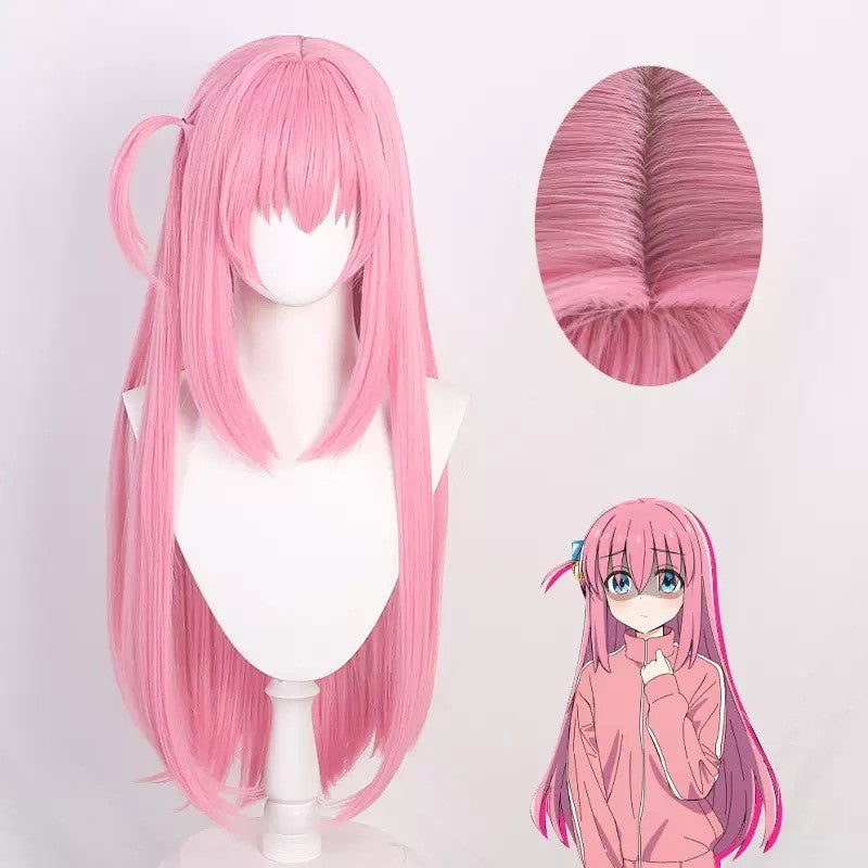 Anime Bocchi The Rock Hitori Gotoh Cosplay Wig Straight Pink Wig Cosplay Wigs Heat Resistant Synthetic Wigs