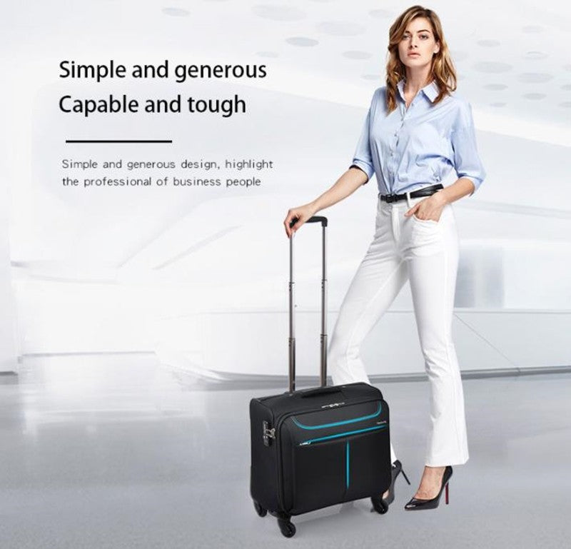 Hanke Men Business Travel Luggage Women Carry On Suitcase Spinner Wheels Rolling Bag 16 18 Inch