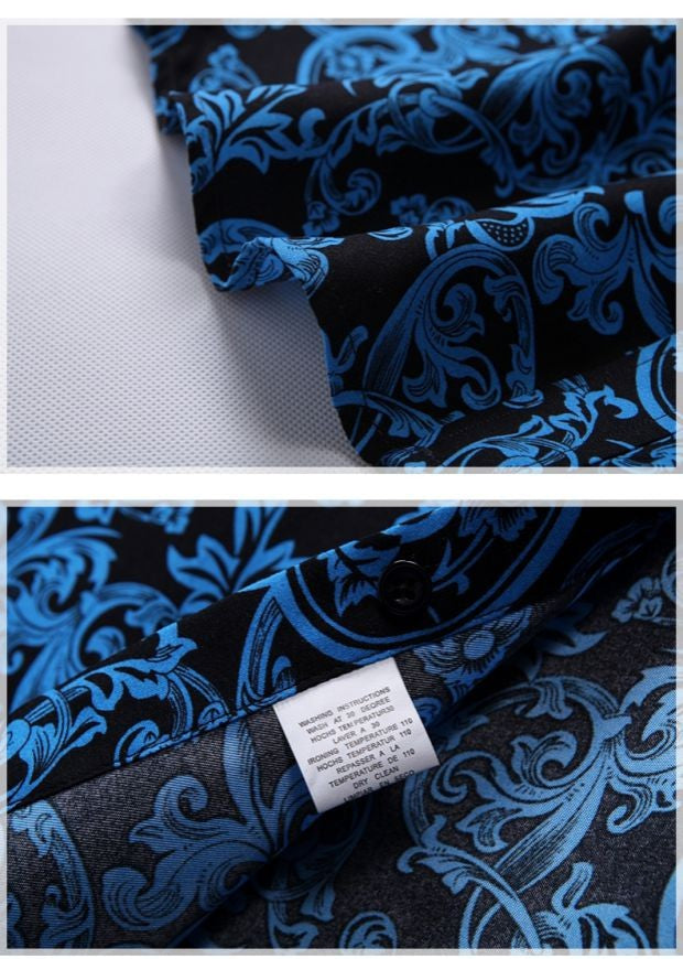 New Summer Men's Short-sleeved Printed Shirts, Turn-down Collar Single-breasted Hawaiian/vacation Shirt, Asian Sizes M-7XL.