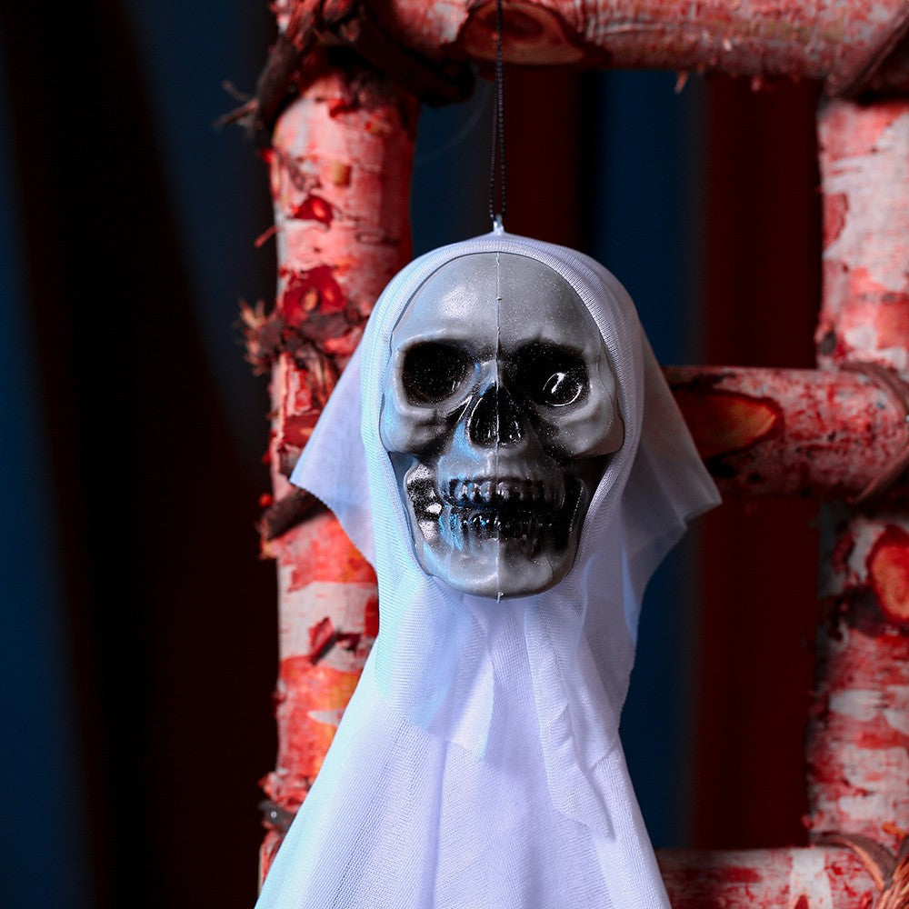 1/2Pcs Halloween Horror Skeleton Ghost Decoration Party Hanging Skull Skeleton Ornament Props Haunted Halloween Outdoor Decor