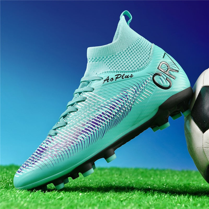 New Men Soccer Shoes Long Spikes Outdoor Sport Training Football Boots Cleats Adult Non Slip Boys Breathable Match Comfortable