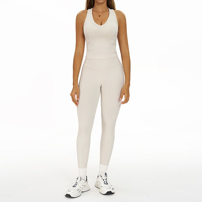 2 Pieces Women's Tracksuit Seamless Yoga Set Workout Outfit Sportswear Gym Clothing High Waist Leggings Fitness Bra Sports Suits