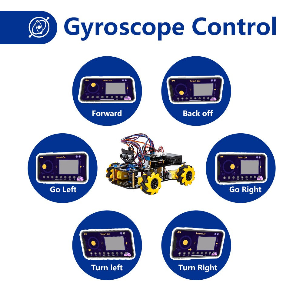 ESP32 Smart Robot Car Kit Carro de Controle Remoto para Projeto de Programação Arduino Kit de Codificação Científica de Educação STEM