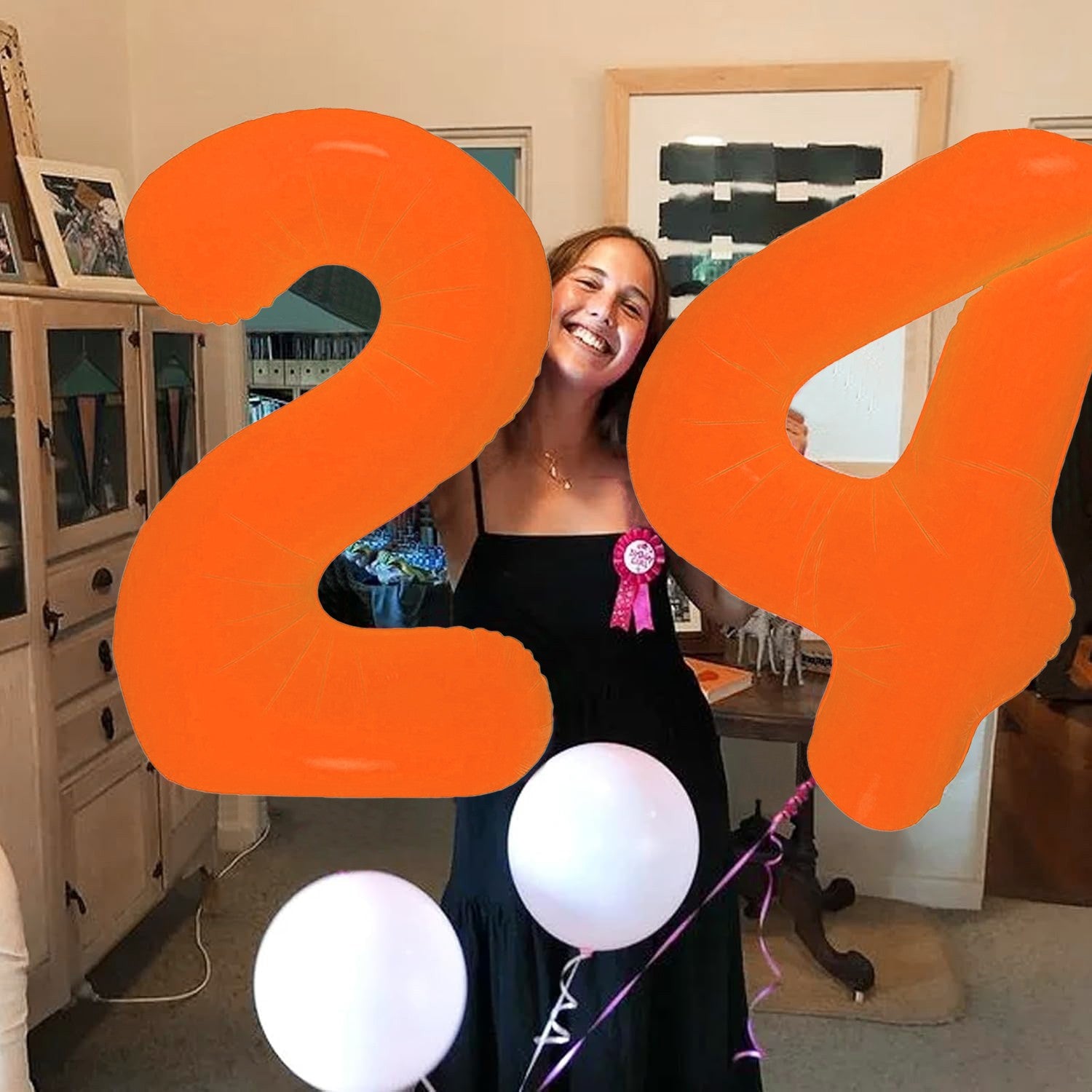 Orange Fluorescent Neon Digital Balloons Glowing Party Balloons Used for Birthday Parties, Anniversaries, Holiday Decorations