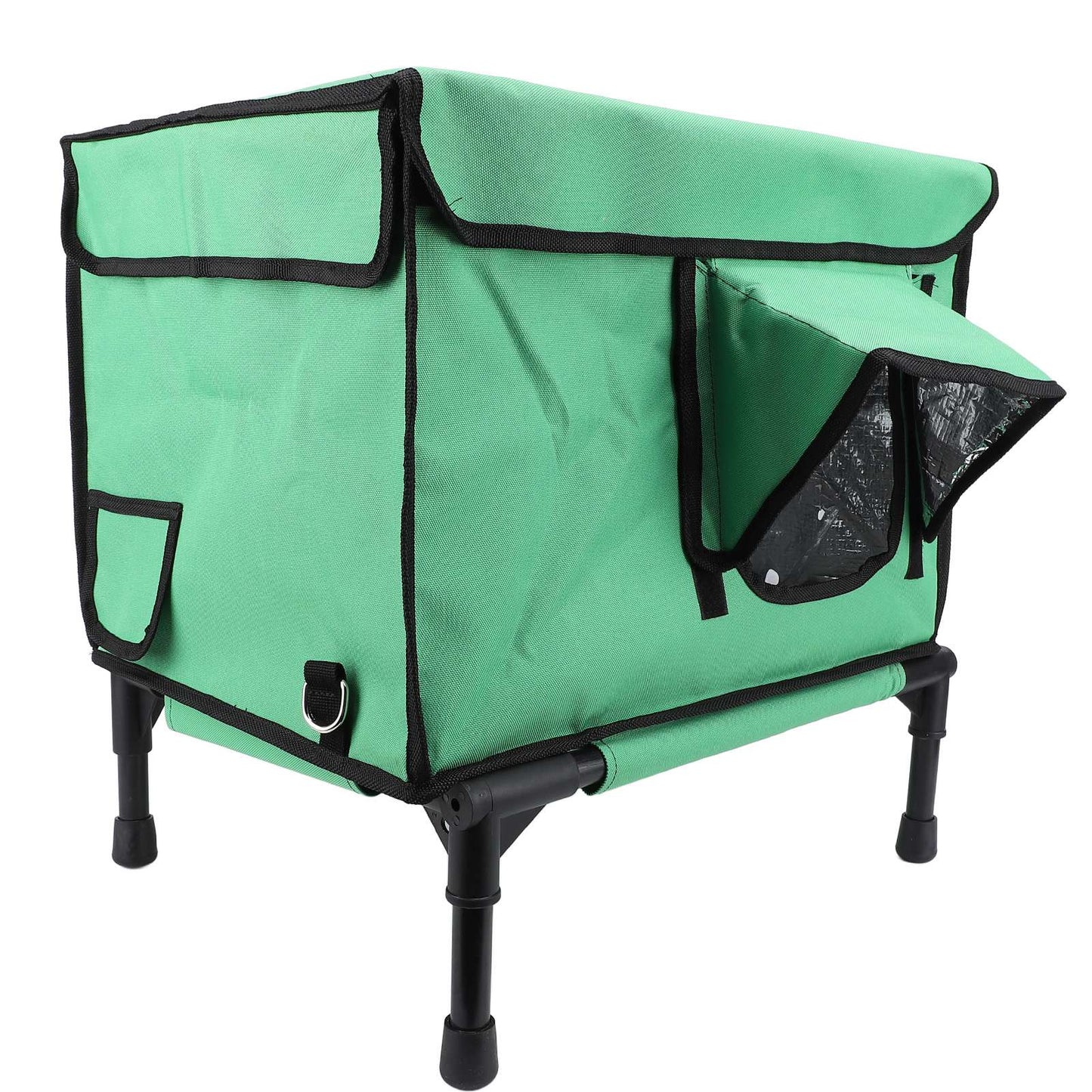 Casa Aquecida Para Gatos Elevada, Casa Aquecida À Prova de Intempéries e Isolada Para Abrigo de Gatos e Cães Ao Ar Livre
