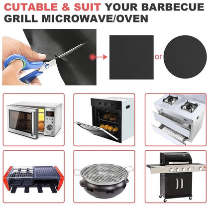 BBQ Grill Mat Non-Stick Grill Mat 40 X 33 Cm BBQ Grill Mat Baking Mat For Charcoal & Baking Reusable Grill Mat For Gas Grill