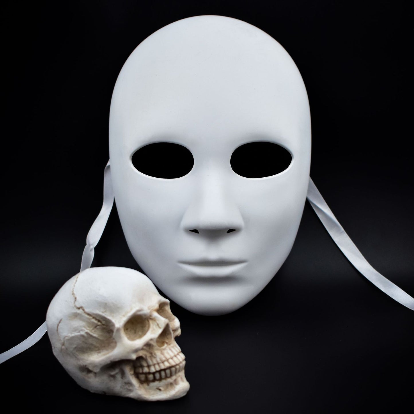 DIY Blank Face Mask Cosplay White Hand-Painted Doodle Thicken Plastic Masks Carnival Masquerade Halloween Party Costumes Props