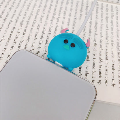 Disney Anime Mickey Mouse Charger Cable Protector Kawaii Stitch Minnie Usb Data LineHead Protection Cover Gifts