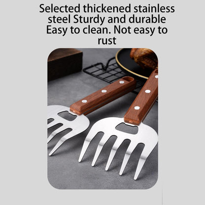 Meat Shredder Claws Ergonomic Food Shredding Fork Stainless Steel Thicken Fork Cooking Tool for Husband Chichen Barbecue Cooking