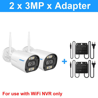 Smar Outdoor IP Wifi 3MP Survalance Camera for Wifi CCTV System Kit Human Detection Night Vision Video Cam ICSEE Two Way Audio