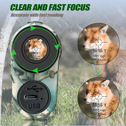 Medidor de Distância Monocular a Laser para Golfe e Caça Nohawk 600M 1000Y com Compensação de Inclinação para Golfistas
