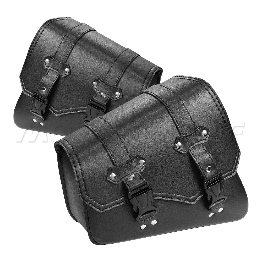 Universal Accessories Triangle Synthetic Leather Motorcycle Side Saddle Bag for Cafe Racer ATV For Harley Sportster XL 883/1200