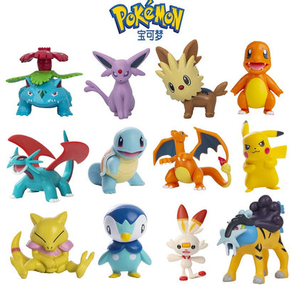 Boneco de Anime Pokémon Pikachu Charizard Mewtwo Dragão Voador Figura de Coleção de Monstros de Bolso Brinquedos de Ação Modelo Presente de Aniversário Infantil