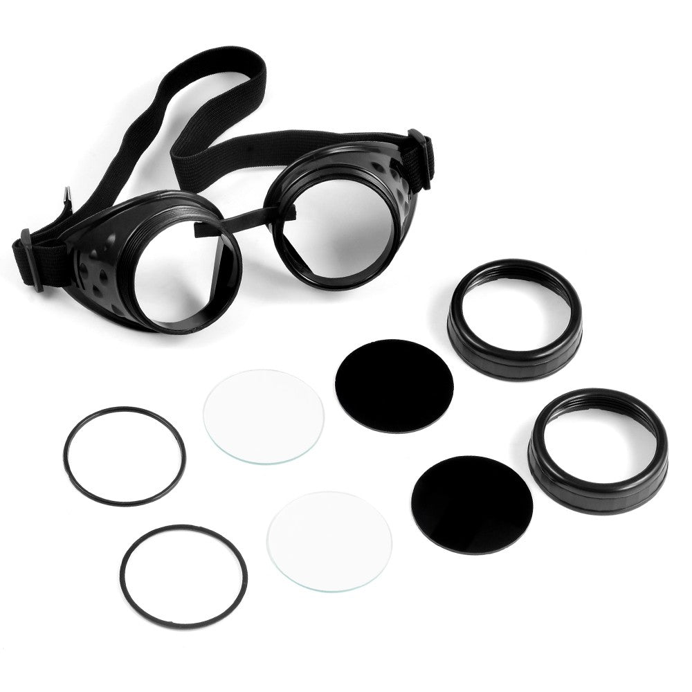 CRIXALIS Cyber Goggles Steampunk Glasses Vintage Retro Welding Punk Gothic Sunglasses For Men For Halloween Glasses Shade UV400