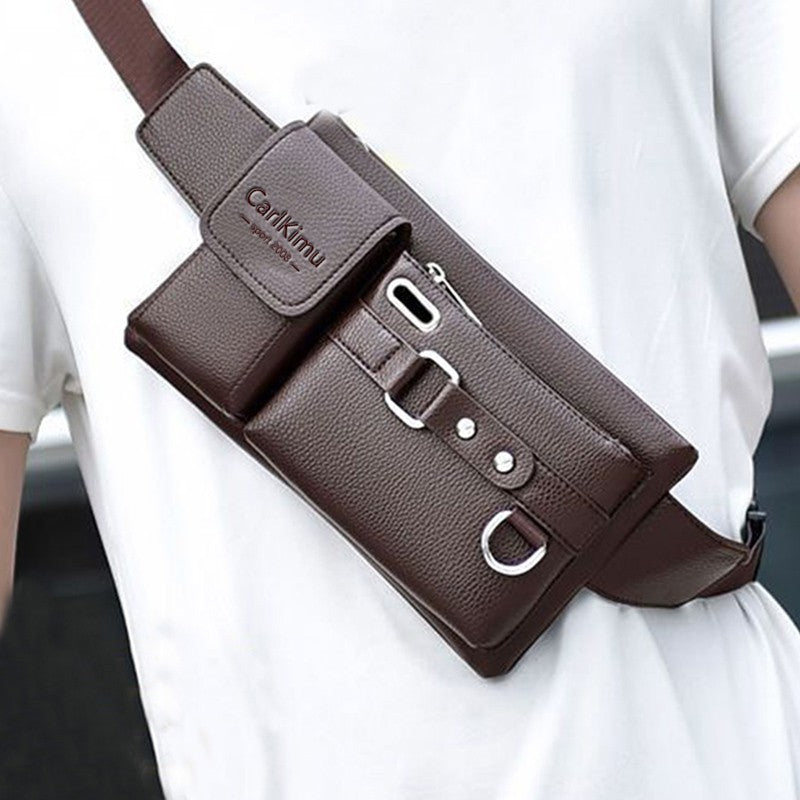 WEIXIER brand unisex single shoulder multifunctional sports running large capacity waist men's chest bag casual crossbody wallet