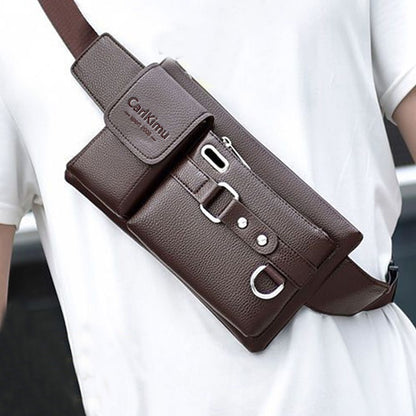 WEIXIER brand unisex single shoulder multifunctional sports running large capacity waist men's chest bag casual crossbody wallet