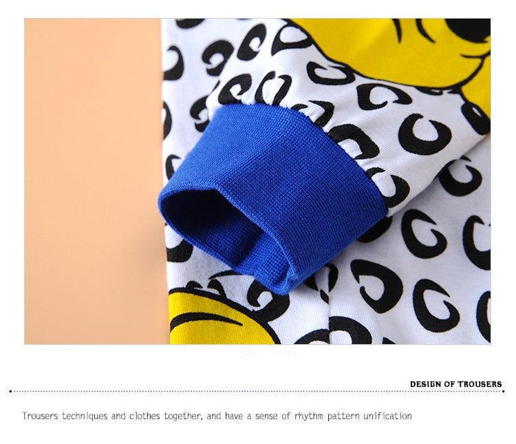 New Spring Autumn Classics Blue Mickey Children's Clothing Sets Girl Boy Sleepwear Clothes Kids Pajamas Set Baby Girls Pyjamas