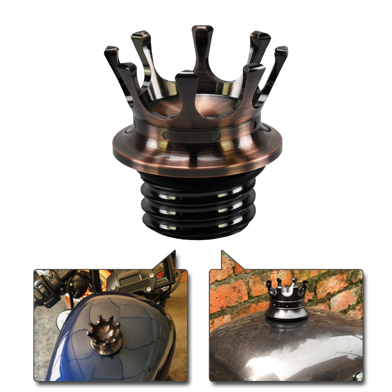 Tampa de combustível/óleo cromada preta para motocicleta Harley Sportster 883 1200 XL XR Iron Dyna Touring Softail FLHR