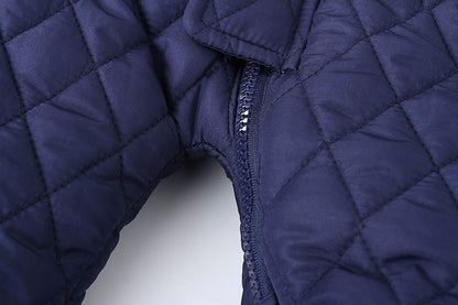 Winter Newborn Boys Romper Cotton Padded Argyle Printed Infant Babys Boys Bodysuit Toddler Kid Boy Hooded Jumpsuit 0-3Y Overalls