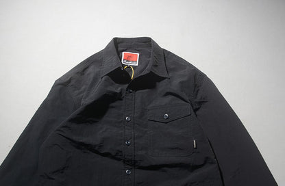 2025 Autumn New Japanese Retro Long-Sleeve Turn-down Collar Outdoor Cargo Shirt Men's Simple Fashion Loose Washed Casual Blouses