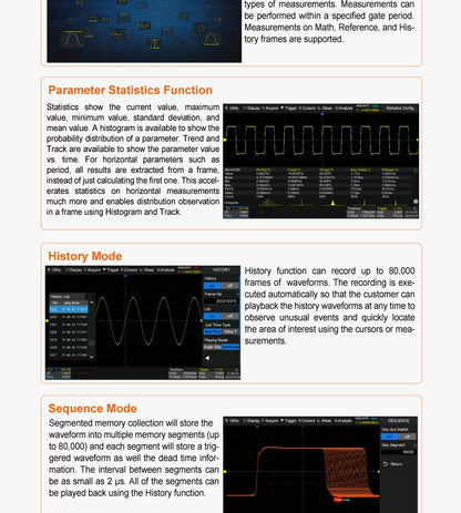 SIGLENT’s SDS800X HD series High Resolution  Digital Storage Oscilloscopes SampleRate 2 GSa/s, 12-bit Analog-Digital ConverterS
