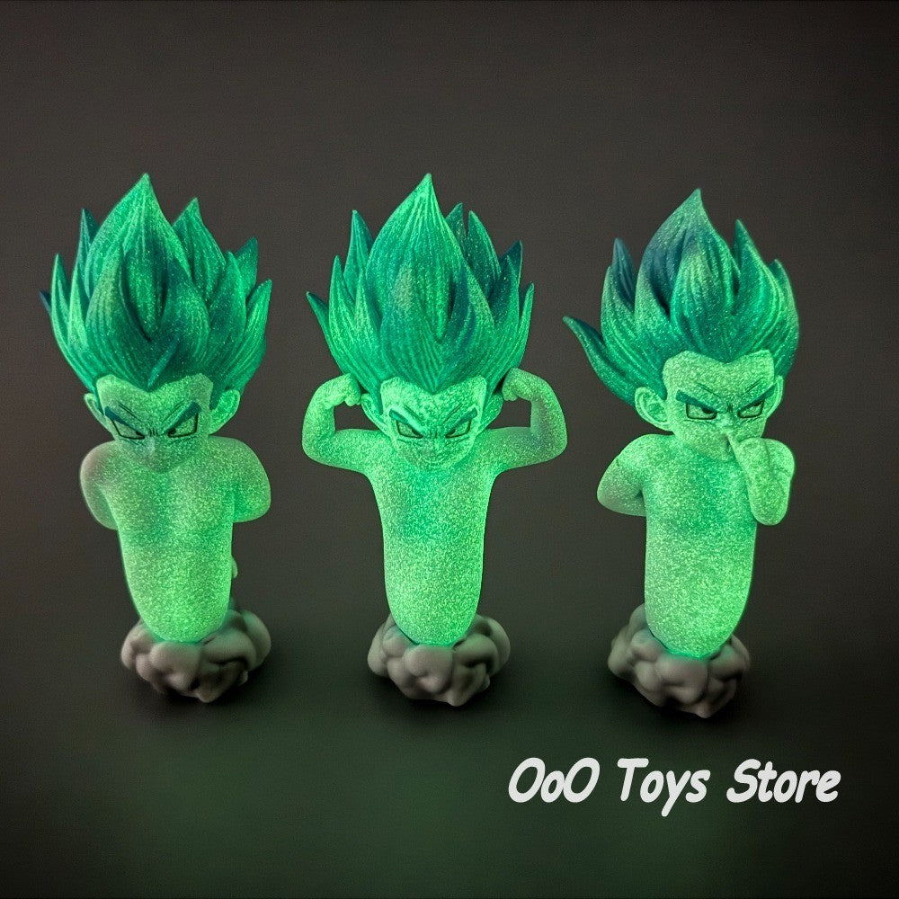 14,5cm/5,71in Boneco de Anime Dragon Ball Z Gotenks Fantasma Action Figures Pvc Estátua Notilucente Coleção Modelo Brinquedos Presentes