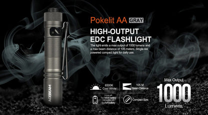 ACEBEAM pokelit AA 14500 Flashlight AA torch 1000 lumen outdoor keychain mini flashlight rechargeable 280 meters flashlight
