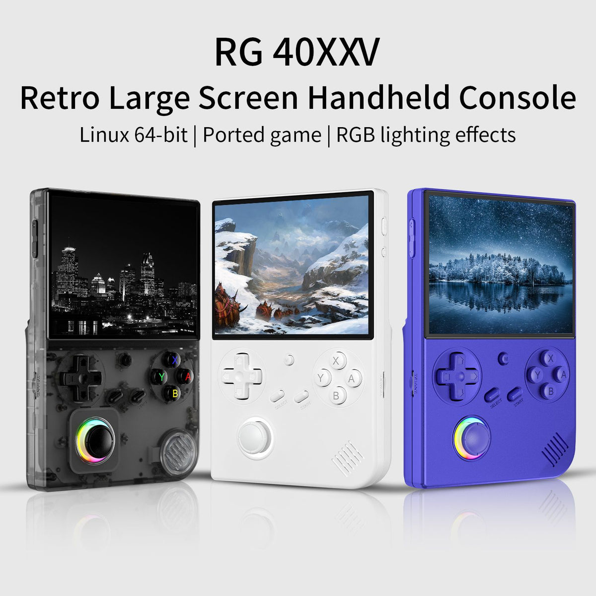 RG40XXV 64-bit Linux Retro Handheld Game Console 4.0 IPS Screen Supports 5G Bluetooth HD Output 3200mAh Battery