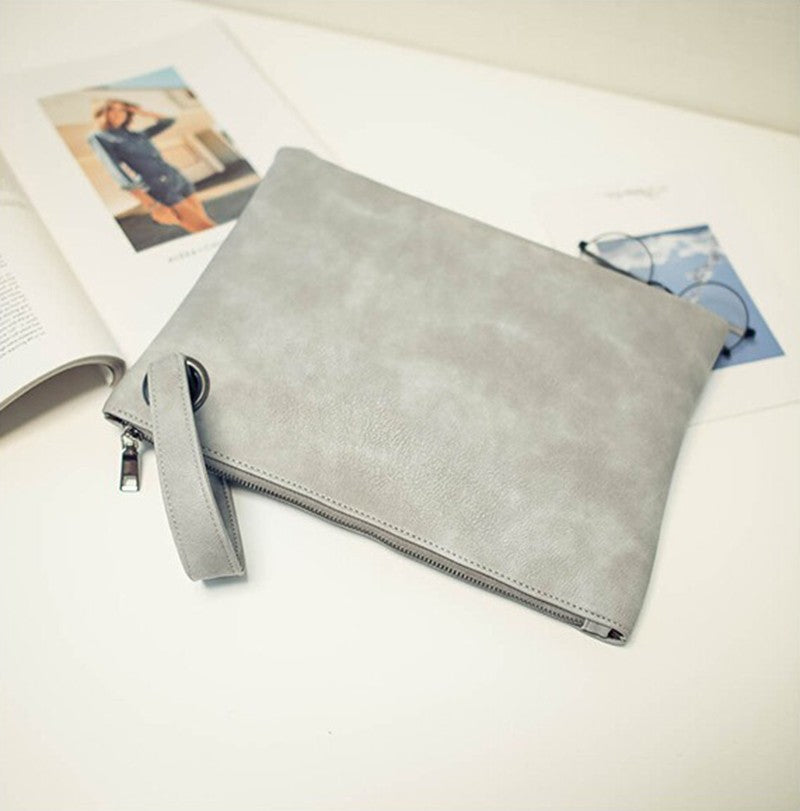 Fashion solid women's clutch bag leather women envelope bag clutch pu leather bag female Clutches sac Immediately shipping