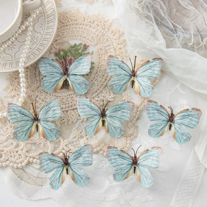 5/10PC Artificial Fake Fluorescent Butterfly Home Room Decor Valentine's Wreath Wedding Bridal Diy Gift Box Accessories Headwear