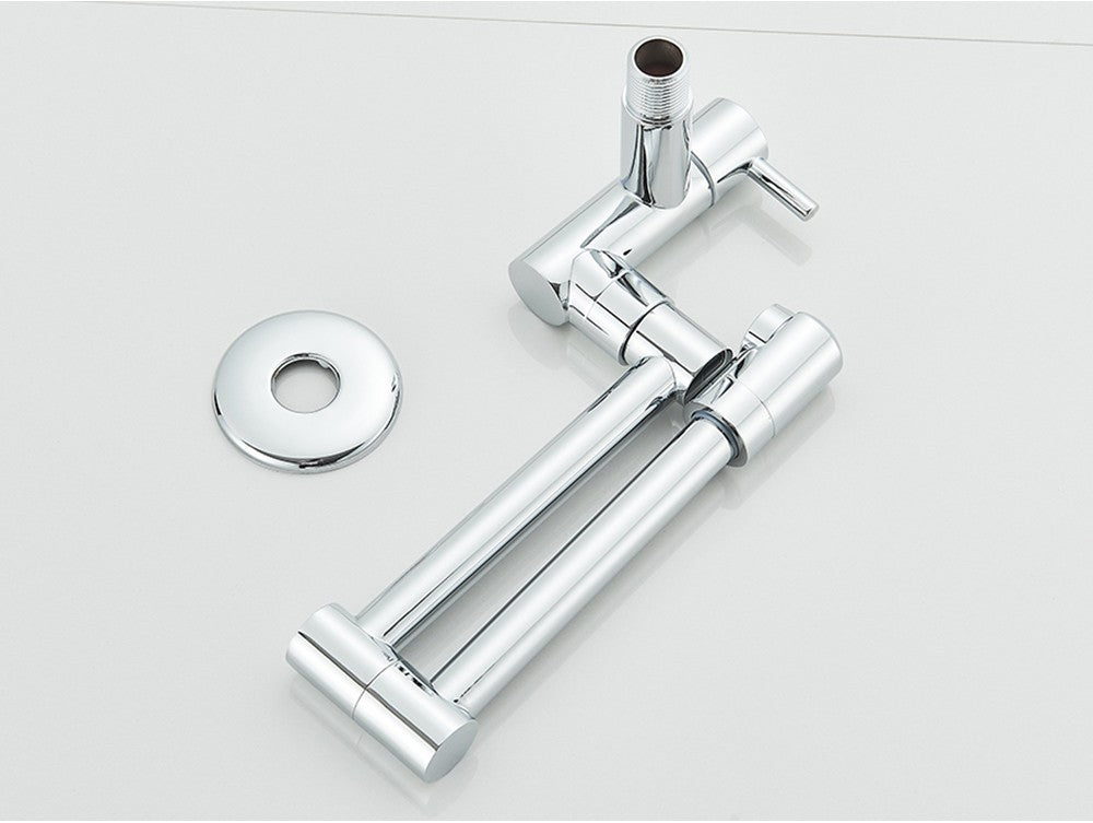 Brushed Gold Rotated Kitchen Sink Faucet Cold Water Tap Brass Basin Sink Swivel Faucets Wall Mounted Faucet