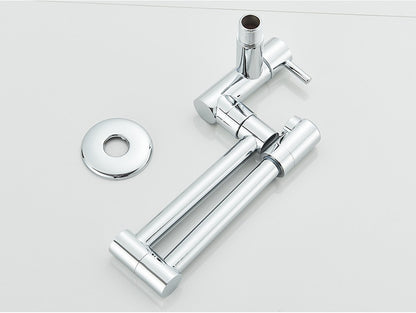 Brushed Gold Rotated Kitchen Sink Faucet Cold Water Tap Brass Basin Sink Swivel Faucets Wall Mounted Faucet