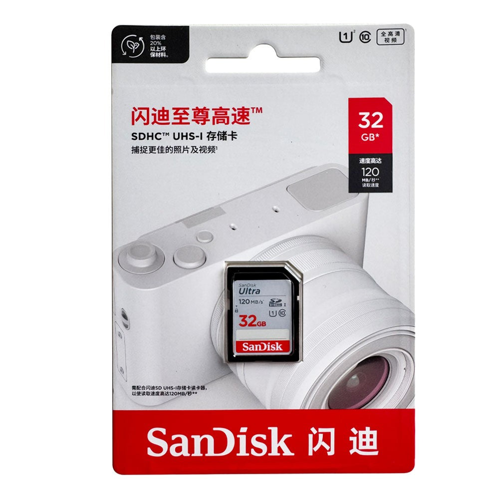 Cartão SD SanDisk 32 GB SDHC 64 GB 128 GB 256 GB Cartão SDXC Cartões de memória C10 Velocidade de leitura de até 200 MB/s U3 V30 Cartões Flash 4K UHD para Câmera
