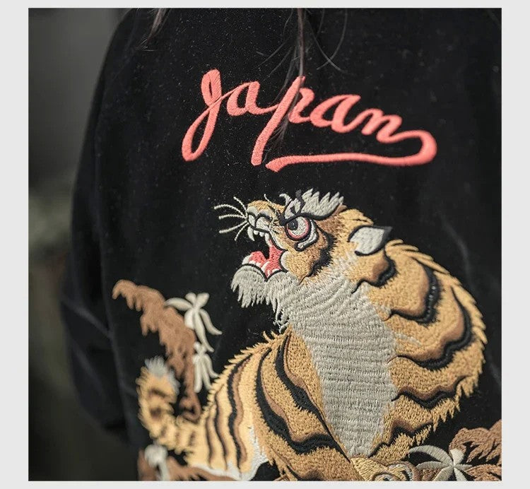 Non Stock Suka Reversible Souvenir Jacket Embroidered Sukajan Baseball Outerwear