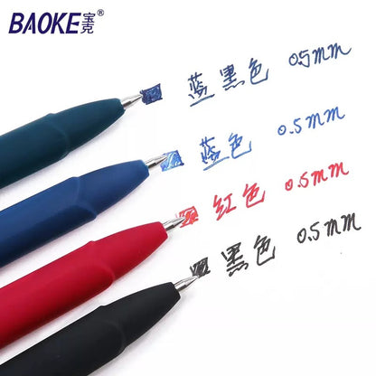 Baoke 0.5/0.7/1.0mm Large Capacity Signature Set Antibacterial Pen Black Carbon Office Neutral Roller Ball Pen Business Refill