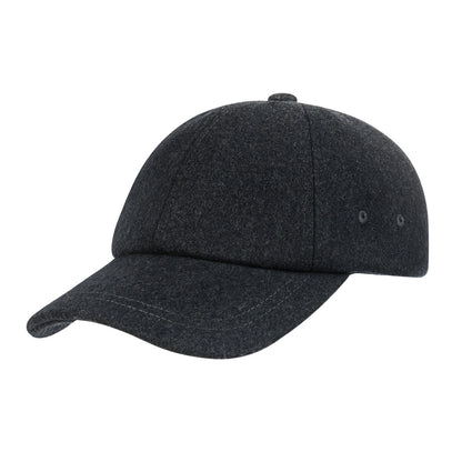 BOTVELA Men's Wool Tweed Baseball Cap Casual Style Soft Adjustable Unstructured Hat