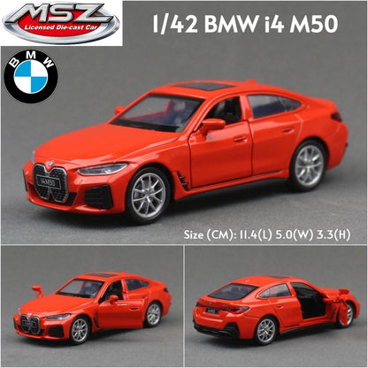 MSZ 1/43 BMW M3 M4 X6 X7 Mini Cooper SUV Carro Esportivo de Corrida Brinquedo Modelo Diecast Metal Miniatura Coleção de Fricção Presente Infantil