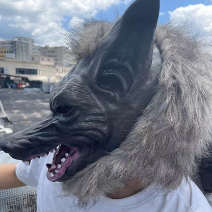 Horror Werewolf Costumes Halloween Cosplay Wolf Mask Werewolf Claws Set Gloves Terror Role Play Prank Props Creepy Wolf Headgear