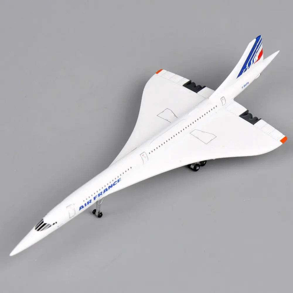 Aviões na Escala 1:400 França 1976-2003 Miniaturas de Aeronaves de Metal Fundido Brancas de Presente Brinquedos de Avião