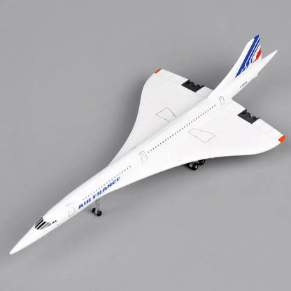 Aviões na Escala 1:400 França 1976-2003 Miniaturas de Aeronaves de Metal Fundido Brancas de Presente Brinquedos de Avião