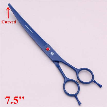 Tesoura Profissional para Tosa de Animais de Estimação de 7,5'' Tesoura de Desbaste em Espinha de Peixe Pinça Hemostática Conjunto Japão 440C Para Cães e Gatos Z3088