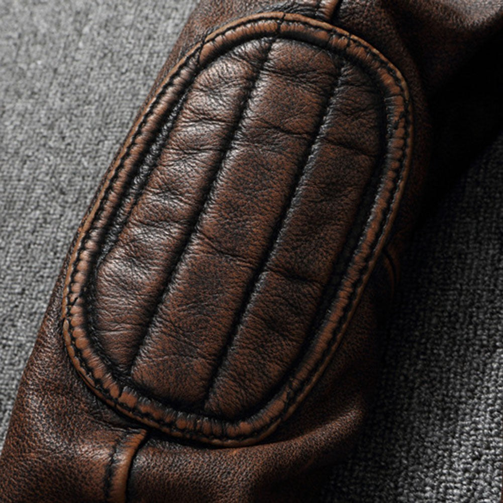 Men Imatition Leather Retro Stand Collar Jacket PunkStyle Coat Motorcycle Clothe