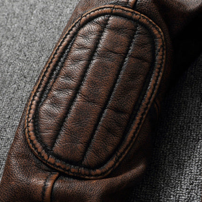 Men Imatition Leather Retro Stand Collar Jacket PunkStyle Coat Motorcycle Clothe