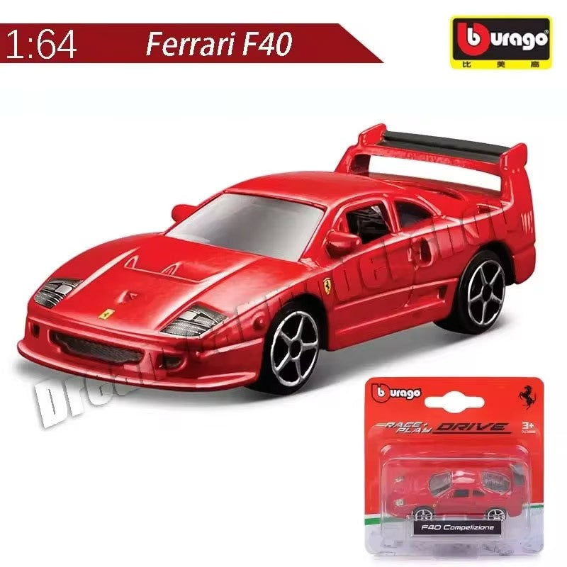 Burago 1:64 Ferrari Series SF90 488P Roma F430 F12 Liga de Carro Modelo Brinquedos Infantis Coleção de Presentes de Férias Modelo de Carro Atacado