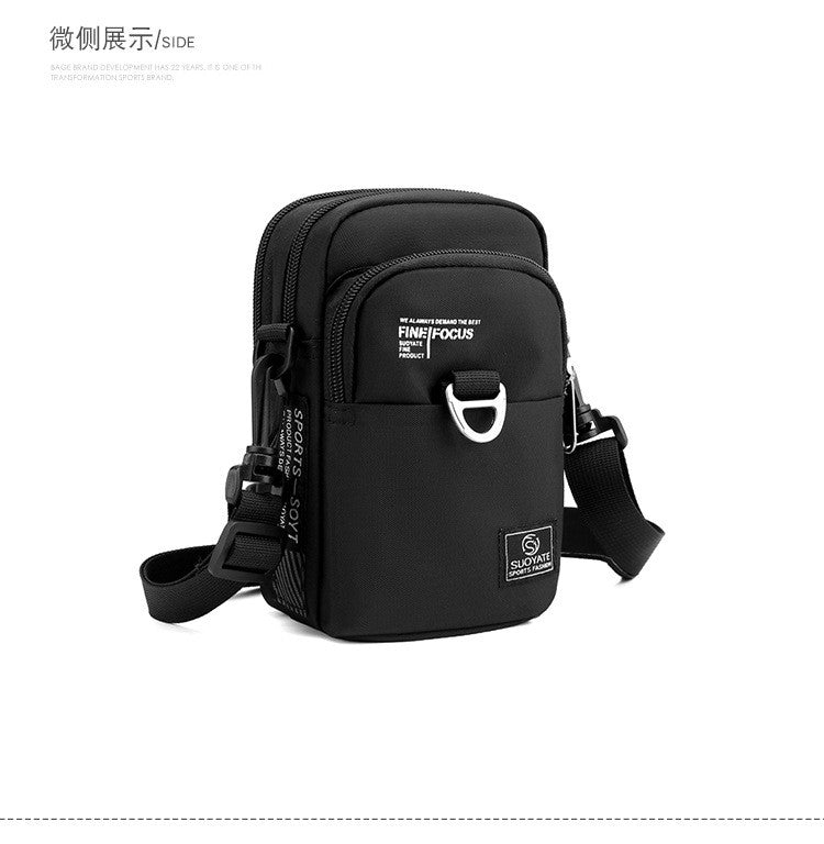 Fashion 3 Layers Men Small Shoulder Bag High Quality Durable Nylon Male Handbag Portable Messenger Bag Flap Mini Waist Bag